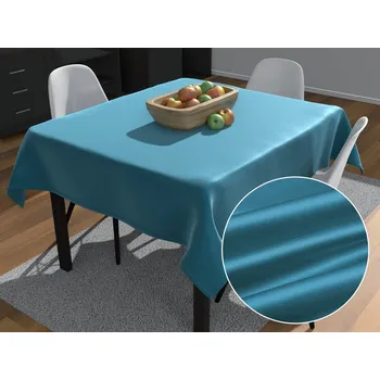 ubrus Saténový čtvercový ubrus polyesterový Satén LUX-033 Petrolejově modrý 40x40 cm