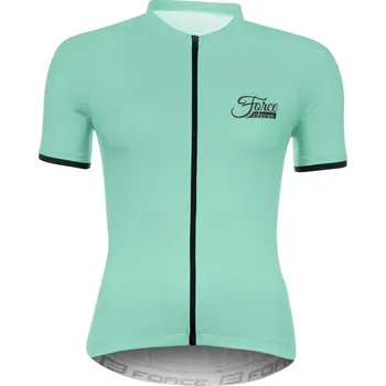 cyklistický dres dres FORCE CHARM LADY kr. rukáv, mentolový L