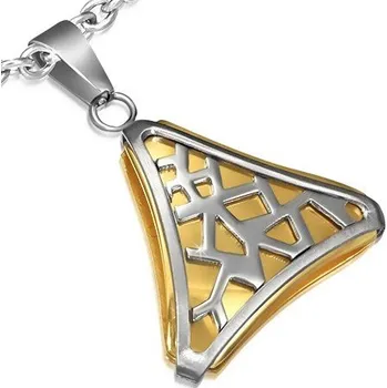 Přívěsek Ocelový přívěsek zlatý trojúhelník