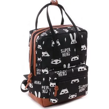 Dětský batoh KIDZROOM Stylový batoh Black & White Superhero