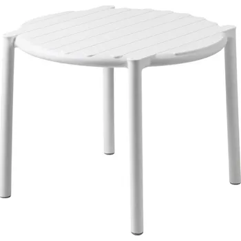 Zahradní stůl Nardi Bílý plastový zahradní odkládací stolek Doga 50 cm
