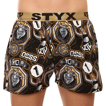 Trenýrky Pánské trenky Styx art / KTV sportovní guma - zlatá guma - limitovaná edice (BTZ1655) S Možnost vrácení zboží ZDARMA do 120 dnů!