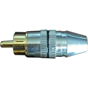 Síťový kabel CINCH konektor kov.nikl.pro kabel 5mm,černý proužek