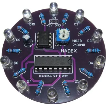 Síťový kabel Rotující světlo modré čiré LED STAVEBNICE
