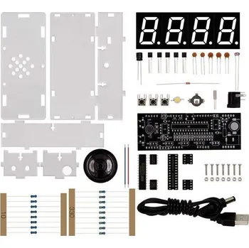 Síťový kabel Digitální hodiny LED- modré s teploměrem a reproduktorem STAVEBNICE