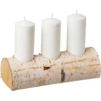 Svícen Svícen z břízy na tři svíčky