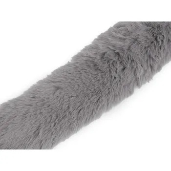 Našívací oděvní / dekorační kožešina plochá, řezaná šíře 5 cm