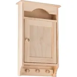 Dřevěná skříňka na klíče s věšákem