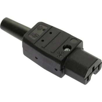 Elektrická zásuvka AS Schwabe 62082 IEC konektor C15/C16 zástrčka, rovná Počet kontaktů: 2 10 A černá 1 ks
