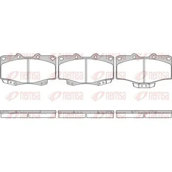 Brzdová destička Sada brzdových destiček, kotoučová brzda REMSA 0315.04