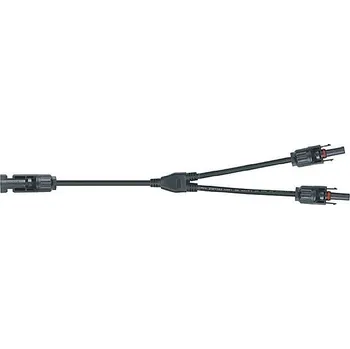 Síťový kabel Rozbočení MC-4, 1x konektor, 2x zdířka, kabel 30cm