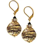 Lampglas Náušnice Golden Tiger z perel Lampglas