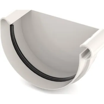 okap BRYZA Čelo žlabu PRAVÉ plastové Ø 125 mm, Bílá RAL 9010