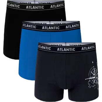 Boxerky Boxerky Atlantic 3HM-043 3 pack XXL Modrá