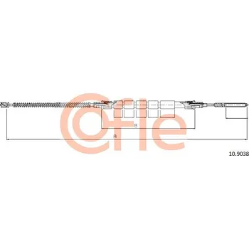 Lanko parkovací brzdy Tažné lanko, parkovací brzda COFLE 10.9038