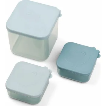 dětská jídelní sada DONE BY DEER potravinové boxy Elphee M 3ks modré