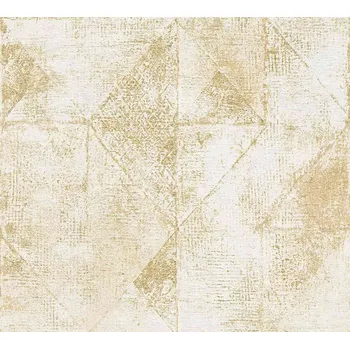 Tapeta A.S. Création | Vliesová tapeta na zeď Profitex 2022 38976-2 | 0,53 x 10,05 m | bílá, zlatá + Bílá, zlatá vliesová tapeta na stěnu 389762 v rozměru 0,53 x 10,05 m