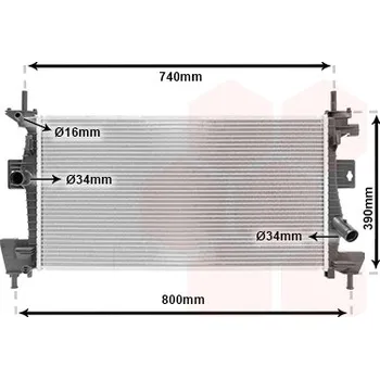 Chladič motoru Chladič, chlazení motoru VAN WEZEL 18002475