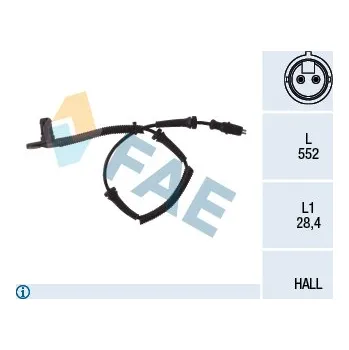 ABS Snímač, počet otáček kol FRANCISCO ALBERO S.A. 78027