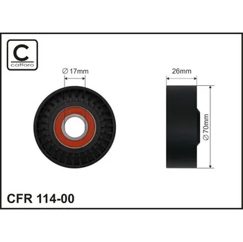 Napínací kladka, žebrovaný klínový řemen Caffaro 114-00