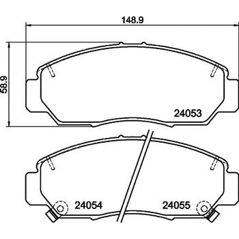 Brzdová destička Sada brzdových destiček, kotoučová brzda MINTEX MDB2541