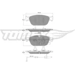 Sada brzdových destiček, kotoučová brzda TOMEX Brakes TX 19-40