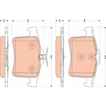 Brzdová destička Sada brzdových destiček, kotoučová brzda TRW GDB1877
