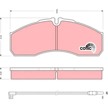 Brzdová destička Sada brzdových destiček, kotoučová brzda TRW GDB1610