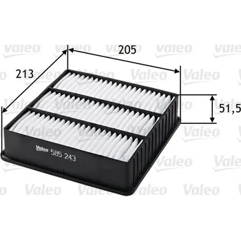 Vzduchový filtr Vzduchový filtr VALEO 585243
