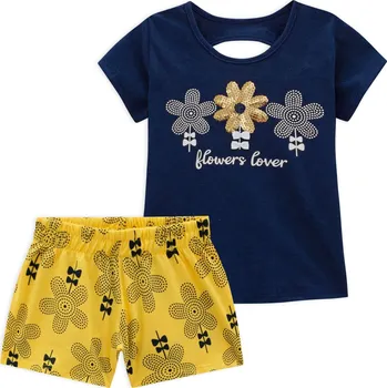 Dívčí souprava KYLY FLOWERS LOVER modrá Velikost: 116