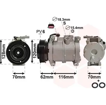 Kompresor klimatizace Kompresor, klimatizace VAN WEZEL 0700K109