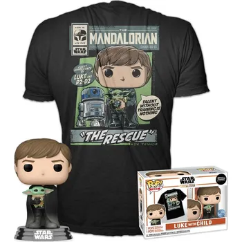 Figurka Funko POP! The Mandalorian Luke with Child 482 T-shirt size L