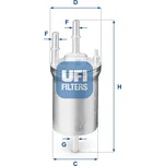 Palivový filtr UFI FILTERS spa 31.833.00