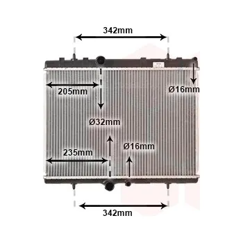 Chladič motoru Chladič, chlazení motoru VAN WEZEL 40002241