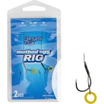 BENZAR MIX - Návazec Braided Method Egg Rig vel. 10 2 ks