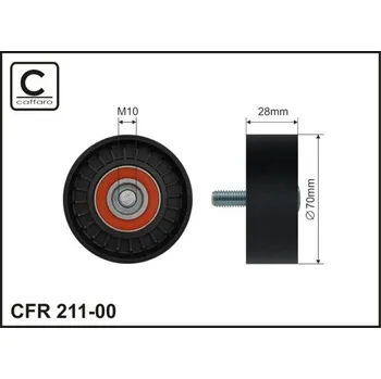 Vratná/vodicí kladka, klínový žebrový řemen Caffaro 211-00