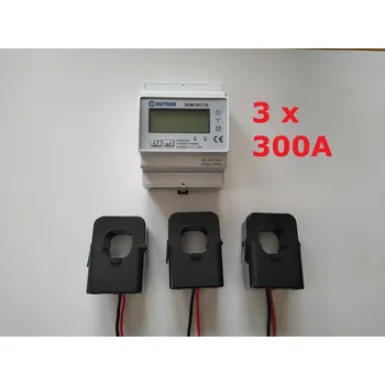 Elektroměr pro nepřímé měřeni + 3x proudová sonda 300A