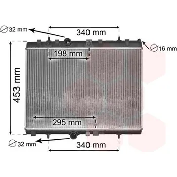 Chladič motoru Chladič, chlazení motoru VAN WEZEL 40002290