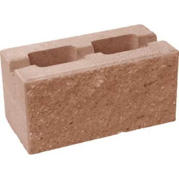 Zahradní obrubník CS-BETON CSBlok jednostranně štípaná s prořezem 40x20x20 cm červená