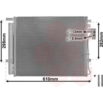 Výparník klimatizace Kondenzátor, klimatizace VAN WEZEL 83005149