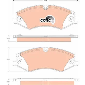 Brzdová destička Sada brzdových destiček, kotoučová brzda TRW GDB1825