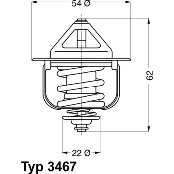 Chladič motoru Termostat, chladivo BORGWARNER 3467.85D