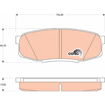 Brzdová destička Sada brzdových destiček, kotoučová brzda TRW GDB3491