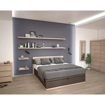 Postel Dřevěná postel s čalouněním NATTA BS ÚP MAX z bukového, jasanového nebo dubového masivu výrobce světspánku.cz. Dostupná ve všech rozměrech, včetně atypických. 200x160, olej Teak, jádrový buk, tm. hnědá k06