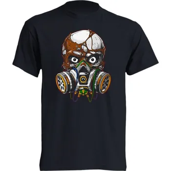 Pánské tričko panske_levne_tricko_potisk_Tekno_plynova_maska Barva: Black -černá, velikost: 5XL