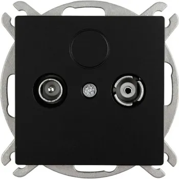 Stavebniny Timex Zásuvka TV+R koncová OPUS premium černá