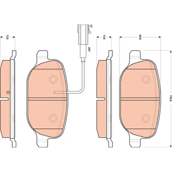 Brzdová destička Sada brzdových destiček, kotoučová brzda TRW GDB1851