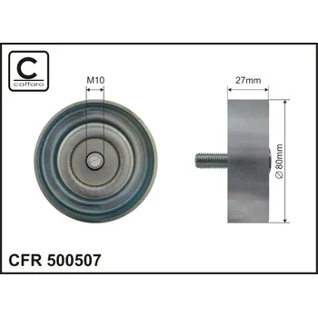 Vratná/vodicí kladka, klínový žebrový řemen Caffaro 500507