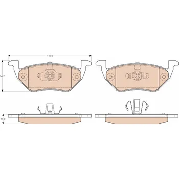 Brzdová destička Sada brzdových destiček, kotoučová brzda TRW GDB1754