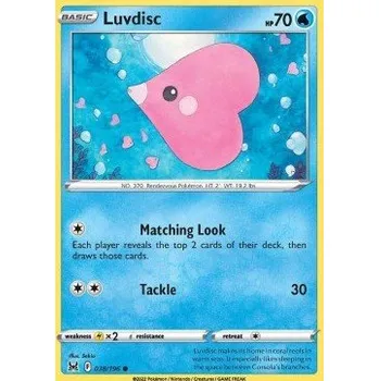 Sběratelská karetní hra Pokémon LOR 038/196 Luvdisc - Lost Origin Stav: Near Mint, Verze: NORMAL
